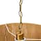Hello Honey® 16" Brown Coastal Pendant Lamp with Natural Paper Rope Shade, Fringe Detail and Iron Base